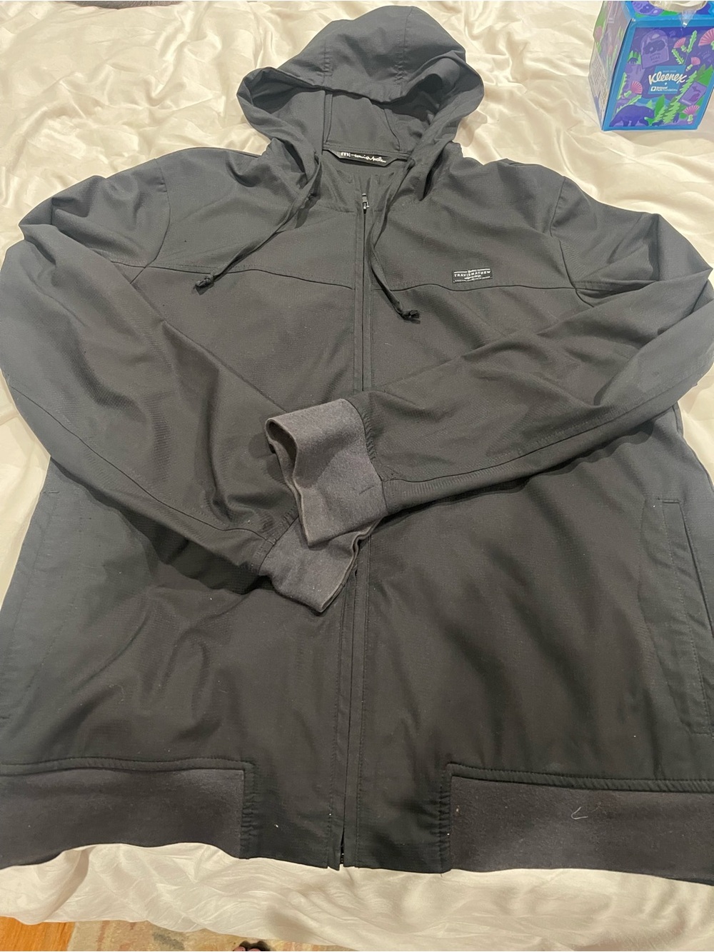 Travis Mathew Black Full-Zip Hoodie Jacket size medium great condition